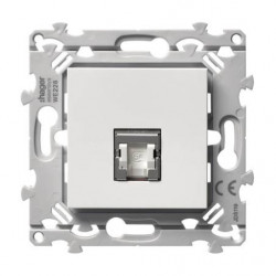 Prise RJ45 categorie 6A STP Grade 3 Essensya Pure - HAGER WE228