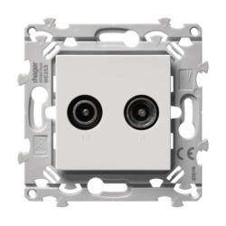 HAGER WE253 - Prise TV+FM directe Essensya - FC