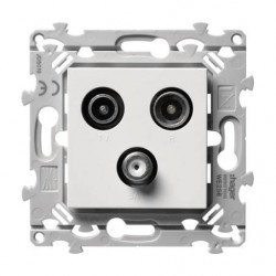 Prise TV+FM+SAT Essensya Pure - HAGER WE256