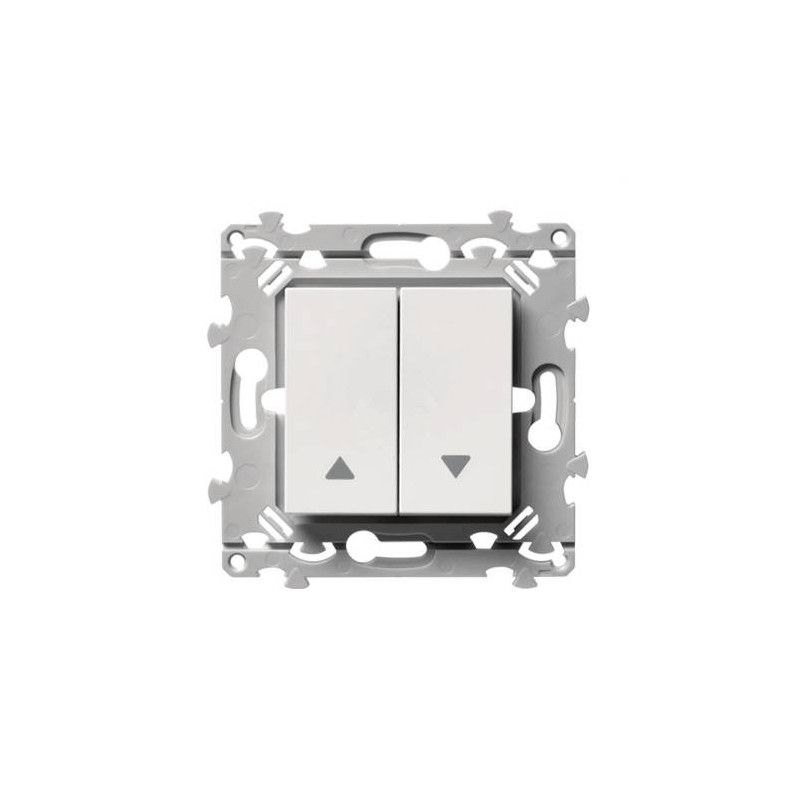 Interrupteur Double Va-et-vient Hager SYSTO WS300 Pour Volet Roulant - Blanc - Ancien Stock (traces Possibles)