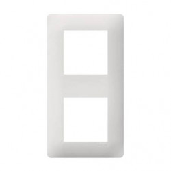 Plaque de finition 2 postes Essensya Pure - HAGER WE402