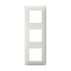 Plaque de finition 3 postes Essensya Pure - HAGER WE403