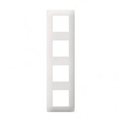 Plaque de finition 4 postes Essensya Pure - HAGER WE404