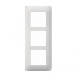 Plaque de finition 3 postes entr. 57mm Essensya Pure - HAGER WE407