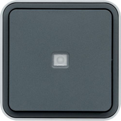 HAGER WNC003 - Inter va-et-vient témoin, Cubyko, Complet, saillie ,Gris - FC