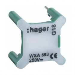 Voyant pour appareillage Gallery et Essensya Vert 230V - HAGER WXA693