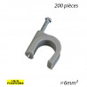 ING A322060 - Pontet fixation rapide de câbles électriques 6mm Grise (200PCS) 
