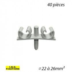 Fixation pour gaine ICTA double 40pcs - ING A331200