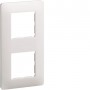 HAGER WE402 - Essensya Plaque 2 postes réversible entraxe 71mm Blanc