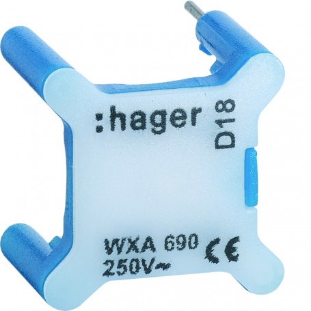 HAGER WXA690 - Voyant pour interrupteur gallery, 230V, bleu