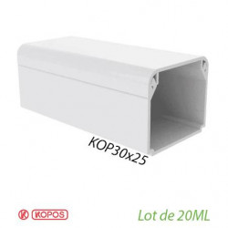 LOT de 20 mètres Goulotte électrique Kopos 30x25mm