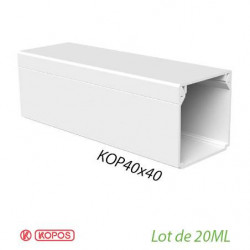 Lot de 20 métres Goulotte électrique Kopos 40X40mm