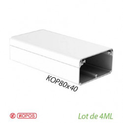 LOT de 4 mètres Goulottes électriques Kopos 80x40mm