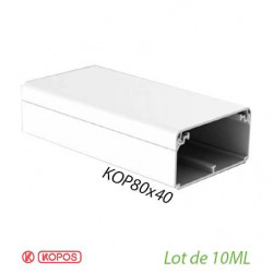 Lot de 10 mètres Goulotte électrique Kopos 80X40mm