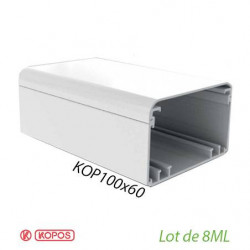 Lot de 4 métres Goulotte électrique Kopos 100X60mm