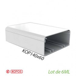Lot de 6 métres Goulotte électrique Kopos 140X60mm