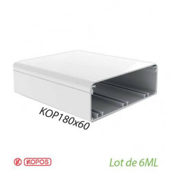 Lot de 6 métres Goulotte électrique Kopos 180X60mm