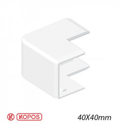 KOPOS 8646 - Angle Extérieur pour goulotte électrique Kopos 40X40mm