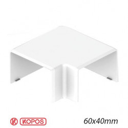 KOPOS 8653 - Angle Plat pour goulotte électrique Kopos 60X40mm