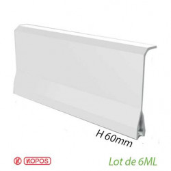 Lot de 6 métres Separation pour goulotte Kopos hauteur 60mm