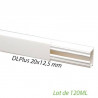 LEGRAND 030008 - LOT de 120 Mètres Moulure DLPlus 20x12,5mm sans cloison Blanc 