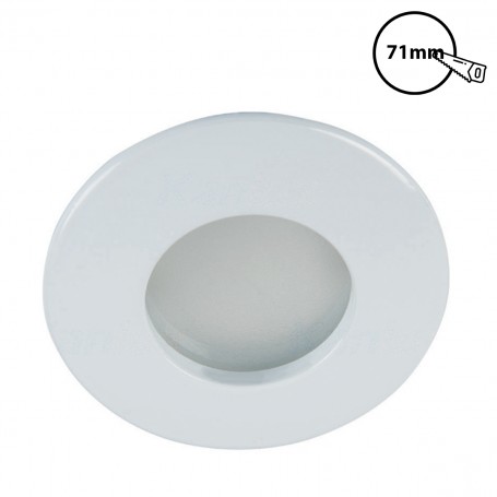 KANLUX 26303 (F) Spot étanche, rond, blanc, QUELES AC, Diam : 83mm