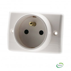 LEGRAND 050860 - Prise à encastrer pour plinthe 2P+T 16A 250V blanc