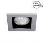 ARIC 4311 - Encastré GU5,3, carré, basculant, nickel, lampe non incl. Dim : 90x90mm