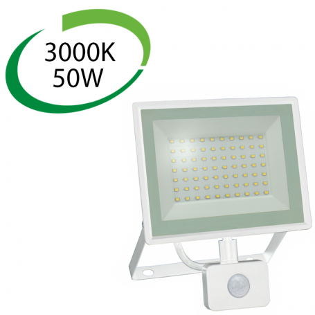 SPECTRUM SLI029055WW-CZ - Pro ext, LED, 50W, IP44, 3000K, Blanc, Avec détecteur