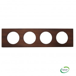 LEGRAND 069224 -  Plaque, 4 postes, Bois Acajou, Céliane, Legrand - FC