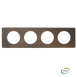 LEGRAND 069404 - Plaque, 4 postes, Cuir Brun, Céliane, Legrand - FC