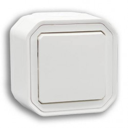 Bouton poussoir Plexo Blanc étanche saillie complet - LEGRAND 069760L