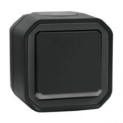 Bouton poussoir lumineux Plexo Anthracite étanche saillie complet - LEGRAND 069782L