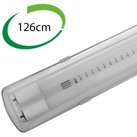 SPECTRUM SLI028015 (F) Reglette IP65, 126cm, pour 2 tubes LED