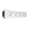 Legrand 077104L - Mosaic Bloc 4 Prises Blanc pour Goulotte 