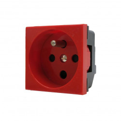 LEGRAND 077114 - Prise 2P+T à détrompage Mosaic avec connexion par bornes à vis 2 modules