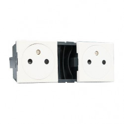 Legrand 077134 - Mosaic Prise 16 Double Precablee Blanc