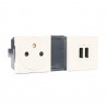 Legrand 077595 - Mosaic Prise 16A + Chargeur USB Type A 15W 