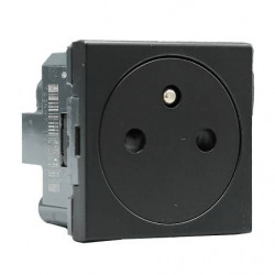 Legrand 079121L - Mosaic  Prise 16A Simple 2 modules Noir