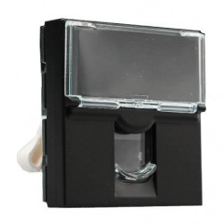 Legrand 079165L - Mosaic Prise RJ45 Catégorie 6 FTP 2 modules Noir