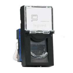 Legrand 079173L - Mosaic Prise RJ45 Catégorie 6A STP 1 module Noir
