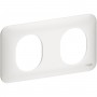 SCHNEIDER S260704 (F) Plaque de finition blanche, 2 postes, Composable, Ovalis
