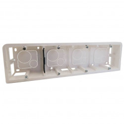 Legrand 080284 - Cadre Saillie Mosaic 8-10 modules Horizontal Blanc 
