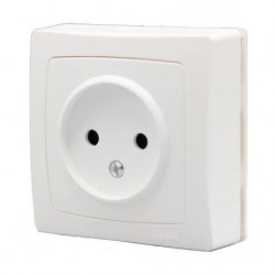 LEGRAND 086022 - Prise 2P avec éclipse de protection Oteo complet blanc