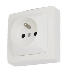 Prise de courant OTEO 2P+T 16A bornes auto complet blanc - LEGRAND 086027