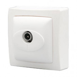 LEGRAND 086040 - Prise TV simple mâle Oteo complet blanc