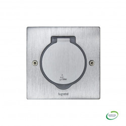 LEGRAND 089700 - Platine de sol carrée à équiper inox