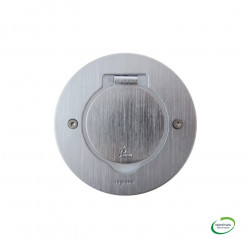 LEGRAND 089701 - Platine de sol ronde à équiper inox