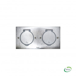 LEGRAND 089702 - Platine de sol rectangulaire à équiper inox