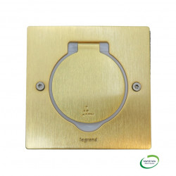 LEGRAND 089710 - Platine de sol carrée à équiper 1 poste doré brossé
